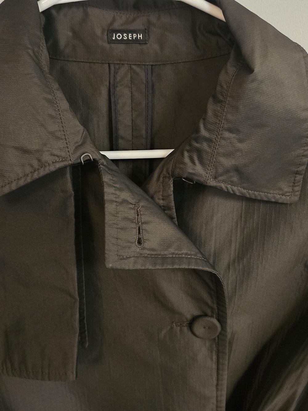 Joseph Dark Brown Trench Coat with Classic Collar